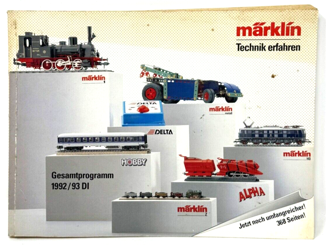Märklin Katalog 1992/93 - 368 Seiten - Gesamtprogramm bebildert HO H0 1:87