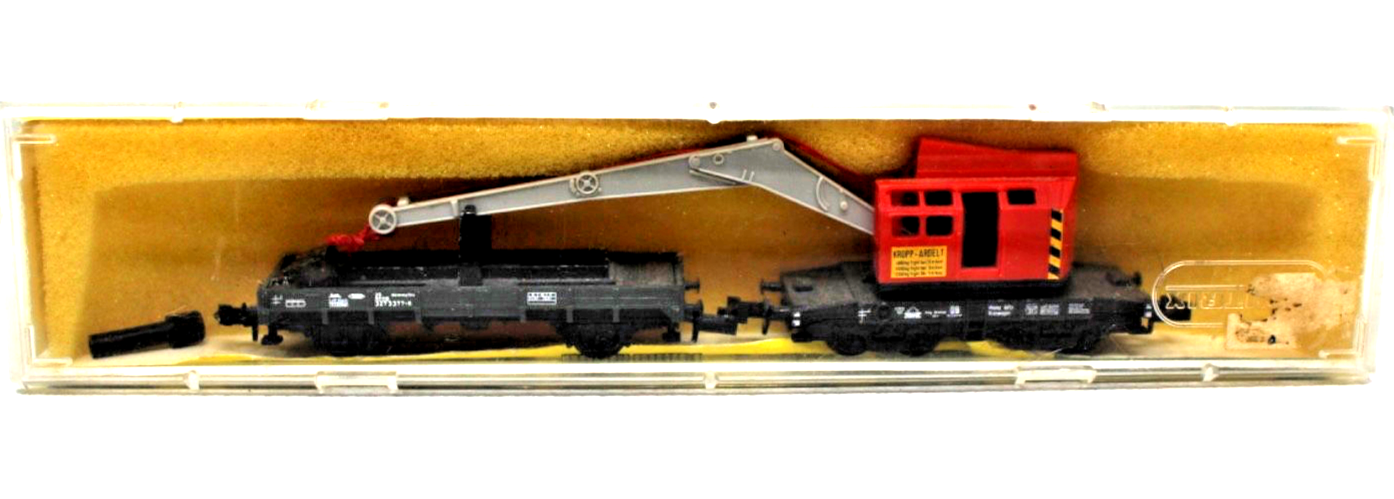 Minitrix N 51 3590 00 2er Set Kranwagen mit Schutzwagen 6851 DB N  1:160 OVP
