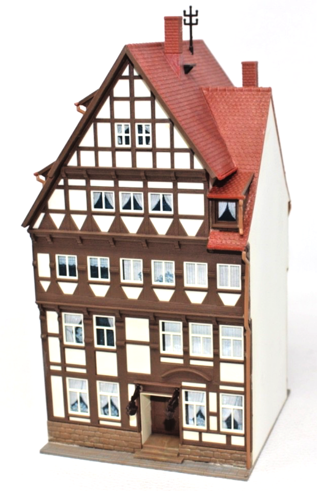 Kibri H0 8442 Gebäude Stadthaus Fachwerkhaus ca. 10 x 10 x 20 cm HO H0 1:87
