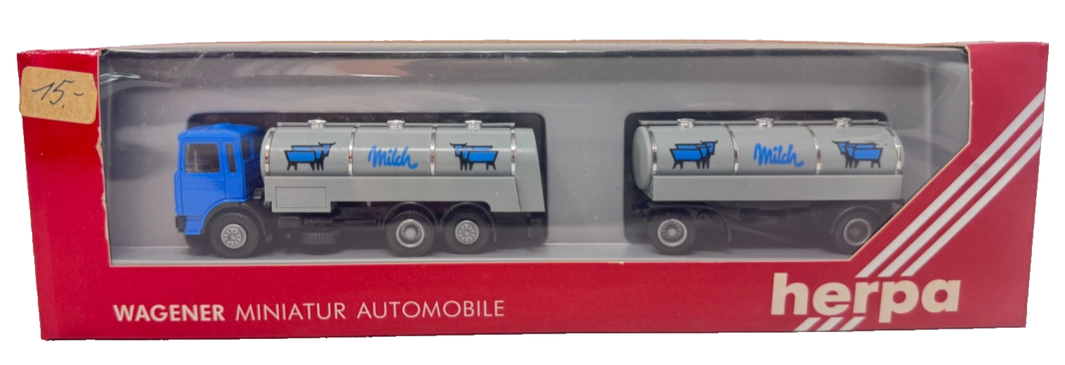 herpa 820018 MAN F8 Milchtransporter Hängerzug - HO H0 1:87