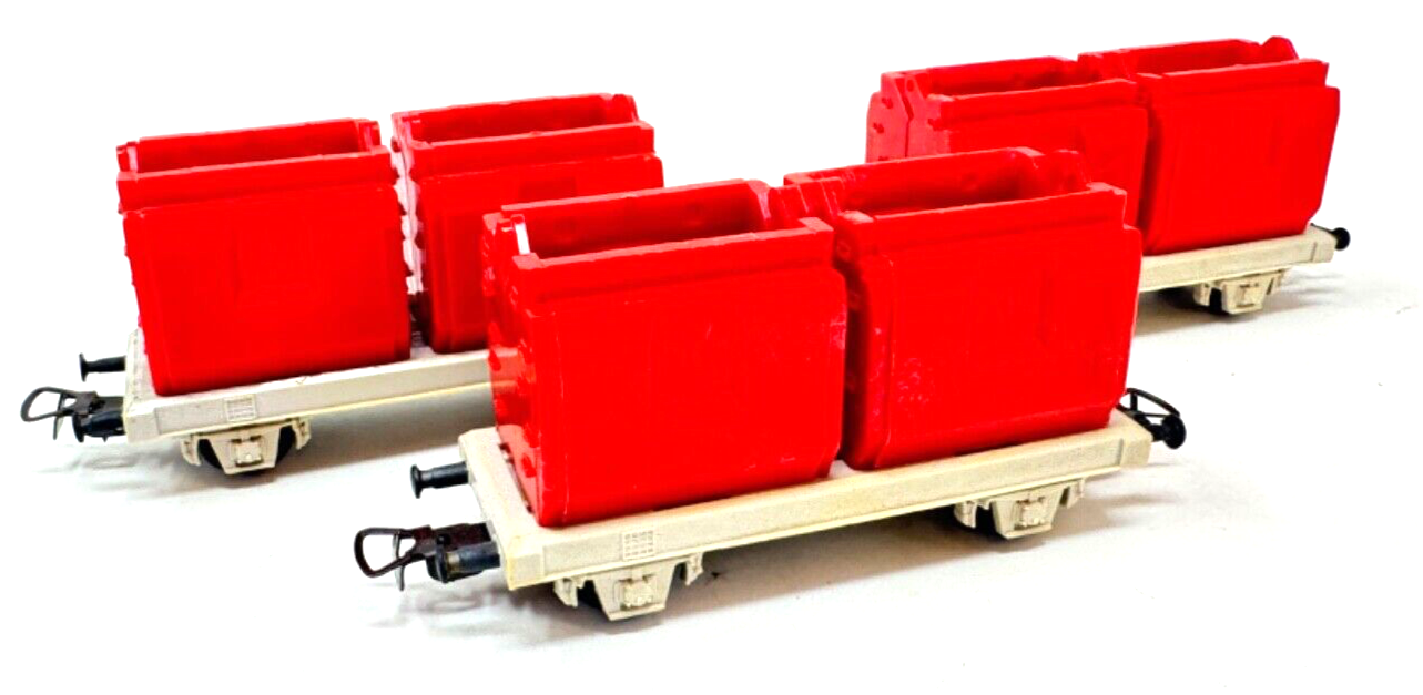 Piko 3 Stück Güterwagen Behältertragwagen - DC - H0 HO 1:87