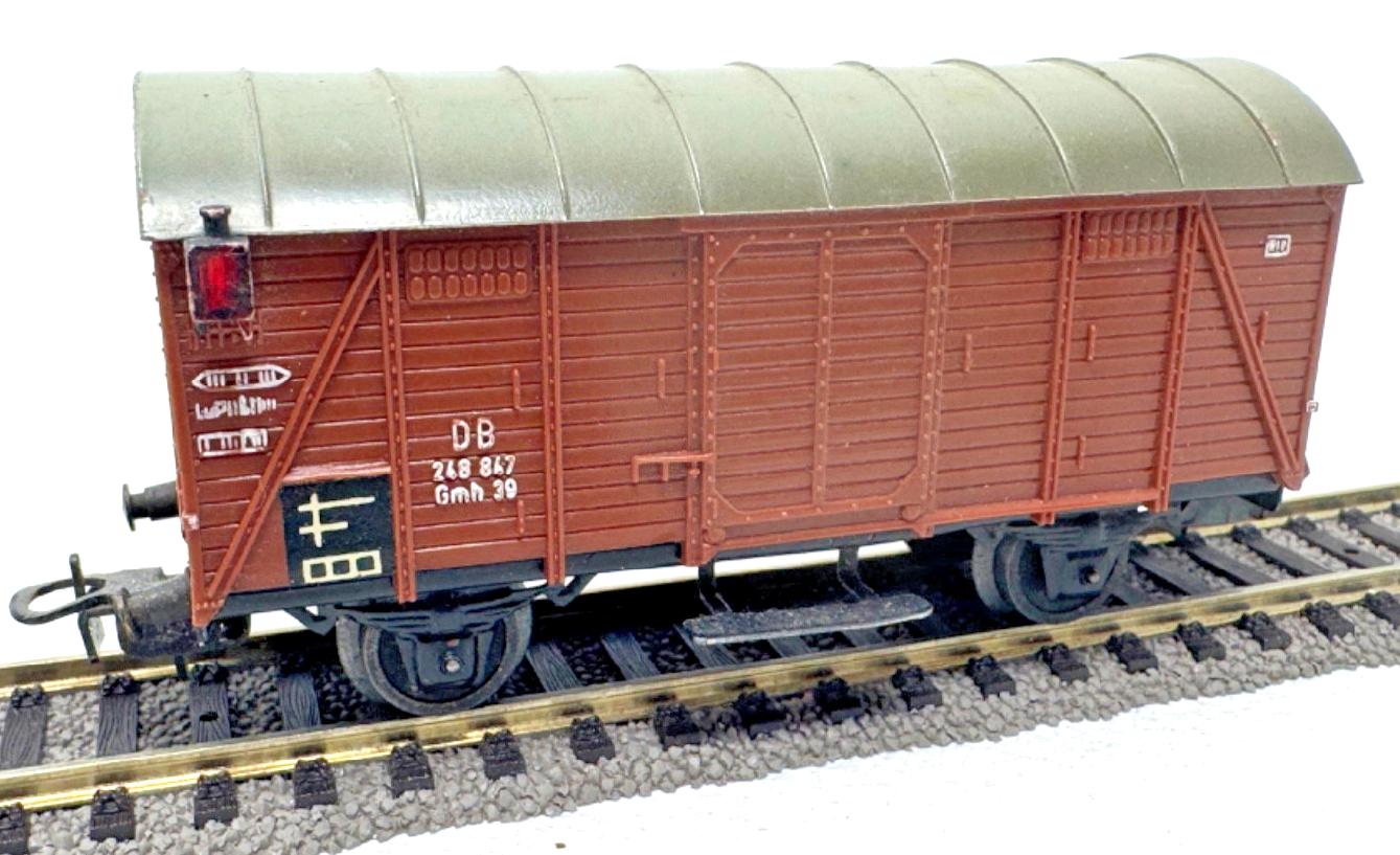 Märklin 306 gedeckter Güterwagen - DB - 248 847 Gmh39 Schlusslichter H0 HO 1:87