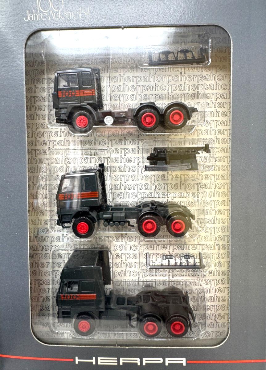 herpa 7554 H0 100 Jahre Automobil #2 - Sonderausgabe 3 Zugmaschinen - HO H0 1:87