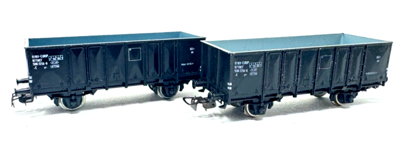 2 Stück Piko Hochbordwagen 508 7256-8 EUROP - schwarz - Spur 1:87 - H0 HO 2 Stück Piko Hochbordwagen 508 7256-8 EUROP - schwarz - Spur 1:87 - H0 HO