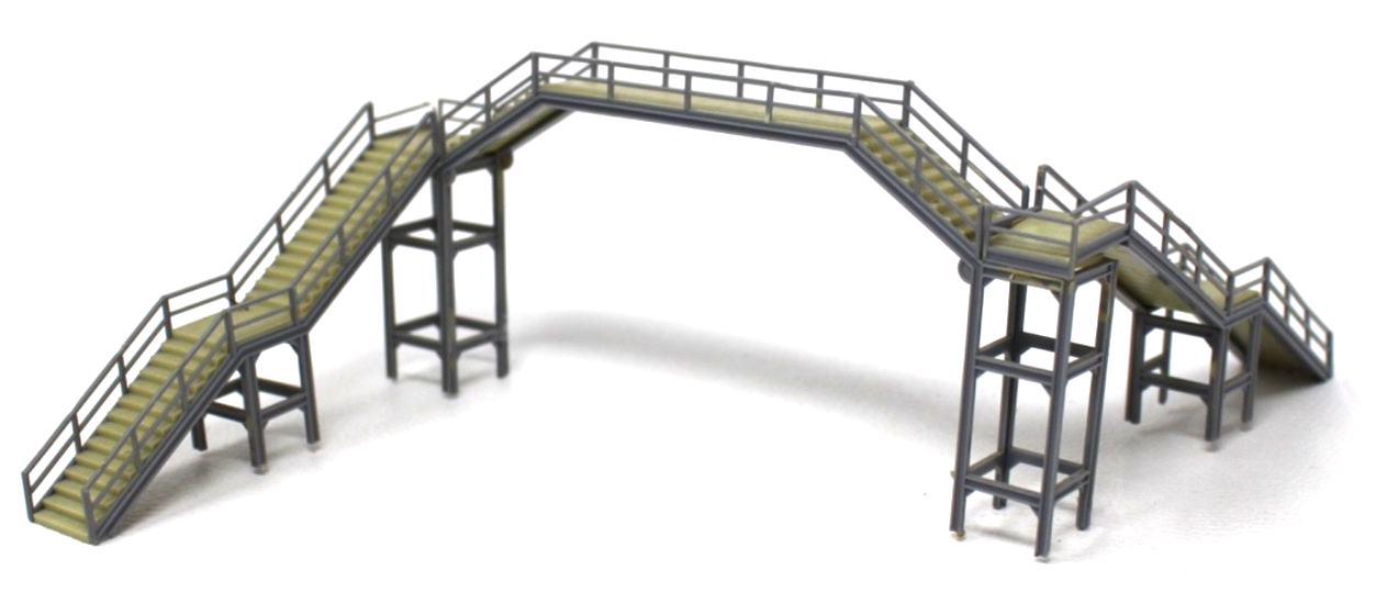 Faller H0 B-178 Fußgängerbrücke zweigleisig ca. 18 x 22,3 x 8 cm - H0 HO 1:87