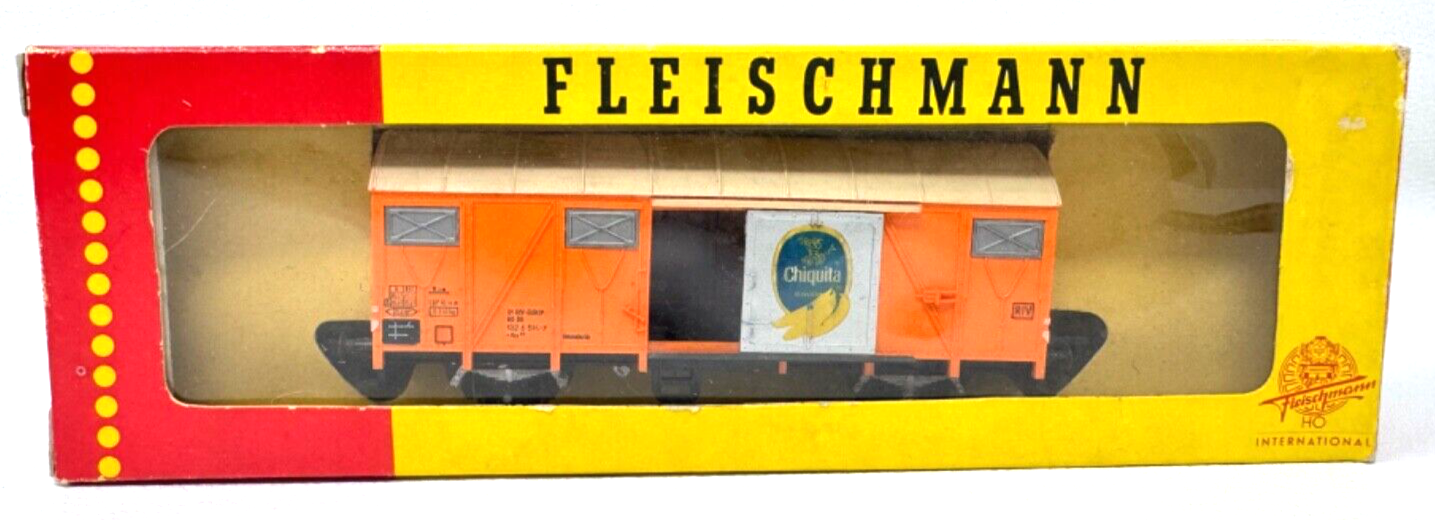 Fleischmann 1470 G Chiquita Bananen gedeckter Güterwagen aus 1969 - 1:87 HO H0