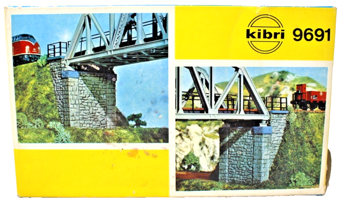 Kibri H0 B-9691 Zwei Brückenköpfe - fertig gebaut - H0 HO 1:87