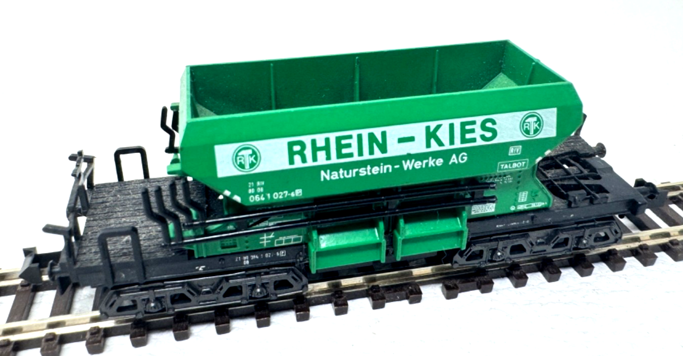 Minitrix N 3569 Selbstentladewagen Rhein Kies - 064 1 027-6 - N - 1:160