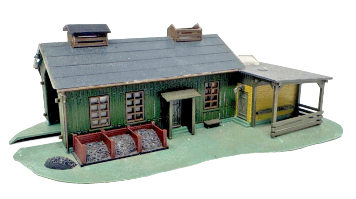 Auhagen 13286 TT Lokschuppen einständig - ca. 21,5 x 12,5 x 7 - TT 1:120