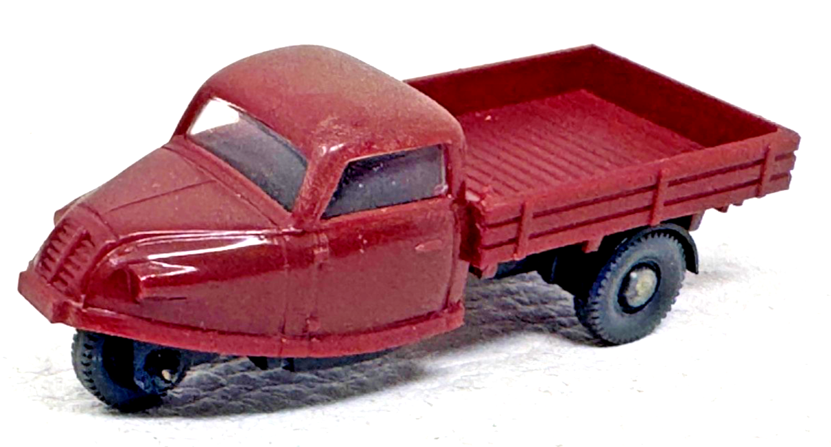 Wiking H0 330 Goli Dreirad Pritsche Lieferwagen - rot / schwarz  H0 HO 1:87