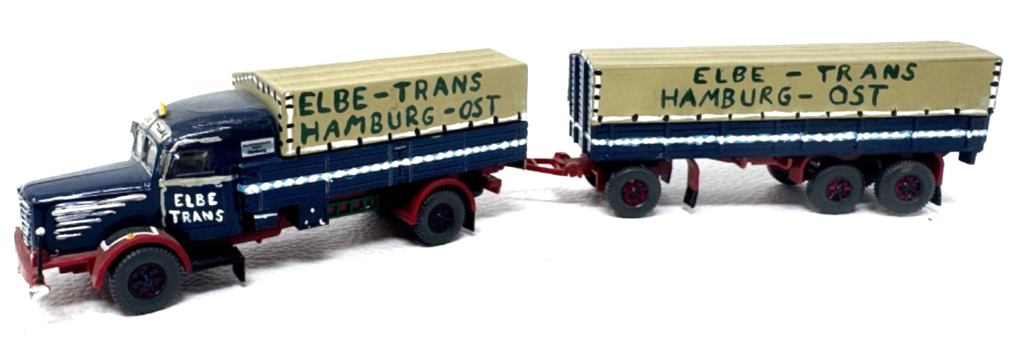 Wiking H0 LKW Büssing Pritsche Plane Lastzug Modellauto - Eigenbau - H0 HO 1:87