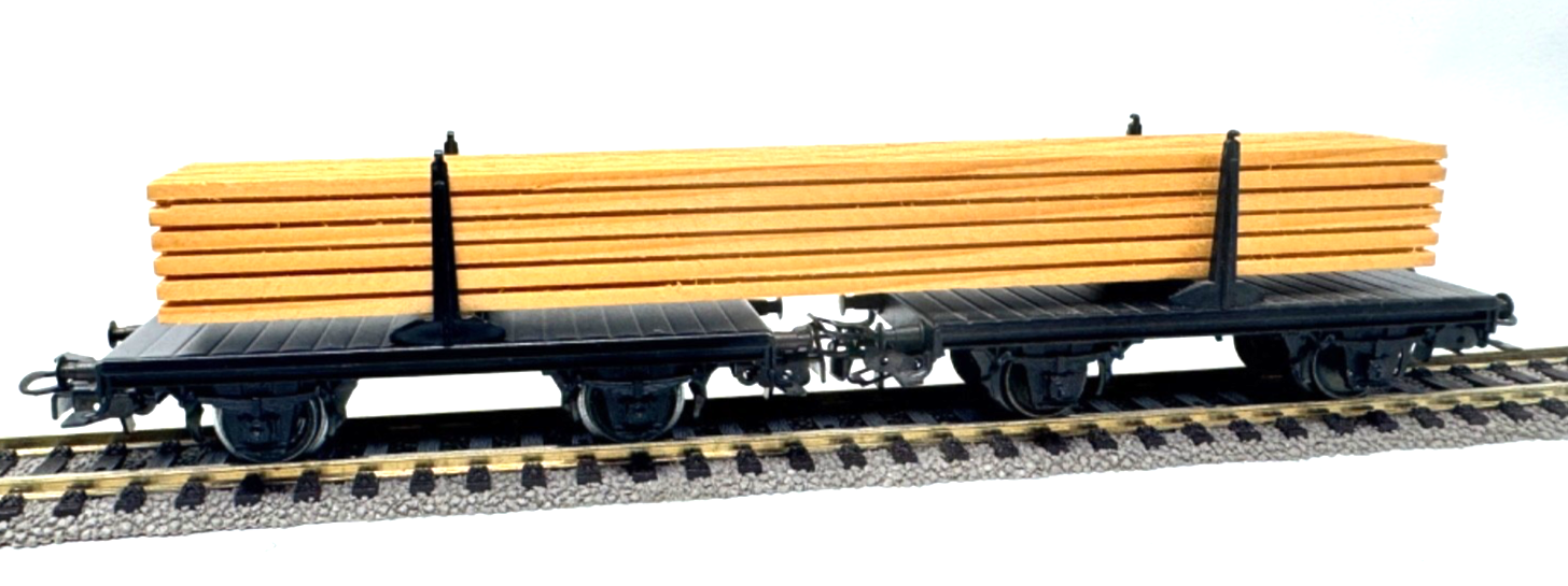 Märklin H0 4665 Langholzwagen - 2 Drehschemelwagen mit Holzladung - H0 HO 1:87