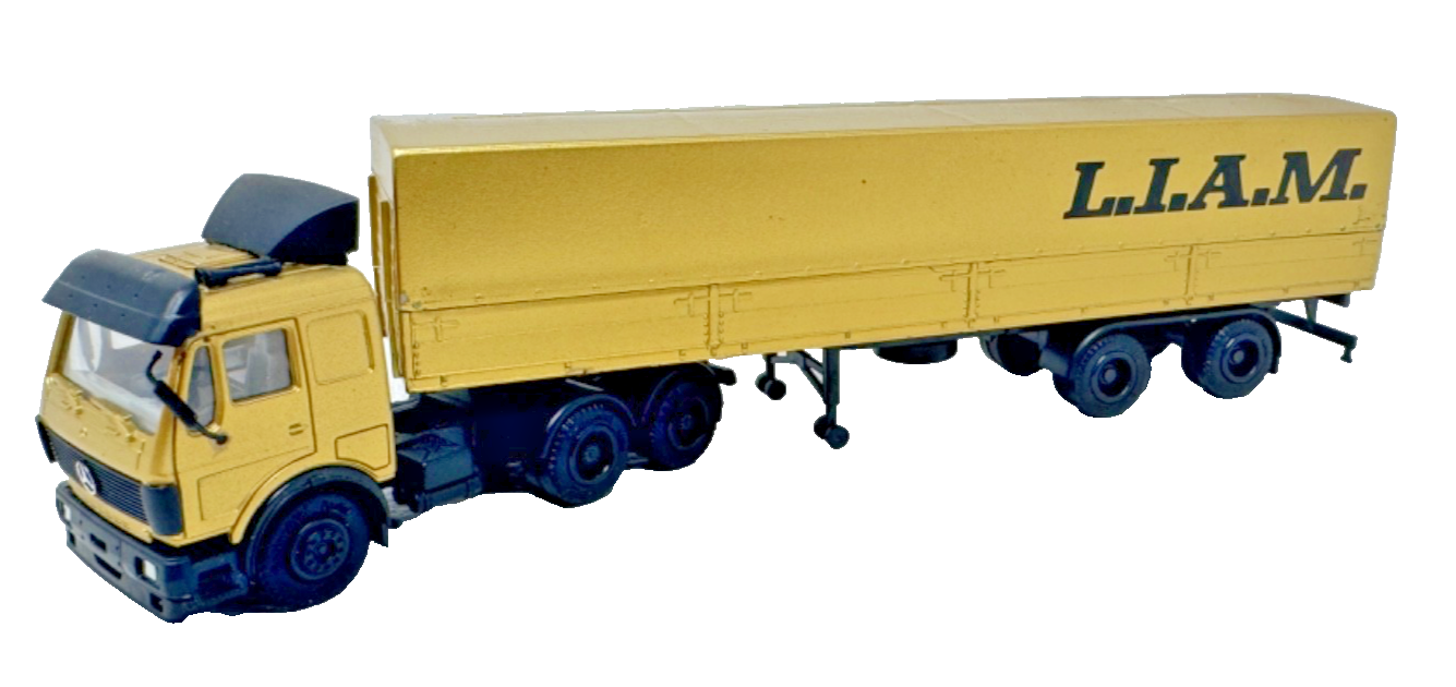 herpa H0 Modellauto L.I.A.M. Sattelschlepper goldfarben mit Spoiler HO H0 1:87 herpa H0 Modellauto L.I.A.M. Sattelschlepper goldfarben mit Spoiler HO H0 1:87