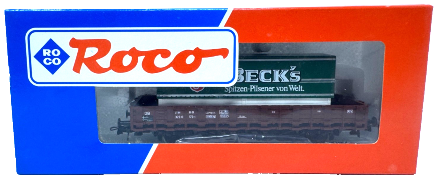 Roco 46031 H0 Rungenwagen mit Wechselpritsche Beck´s Bier 323 0 173-1 H0 HO 1:87