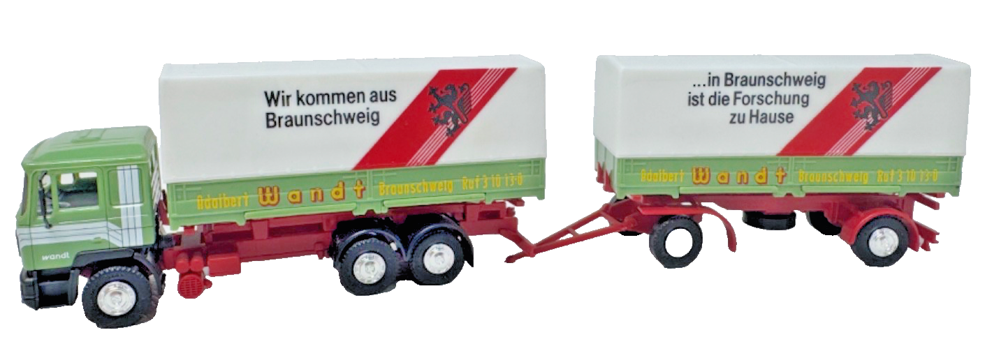 Herpa H0 MAN Planenhängerzug 3a/2a "Adalbert Wandt Braunschweig" H0 H0 1:87