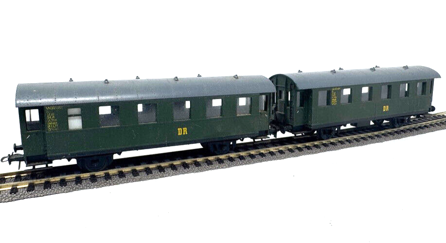 2x Piko Personenwagen 99 724 Ore gelbe Beschriftung - grün - H0 HO 1:87