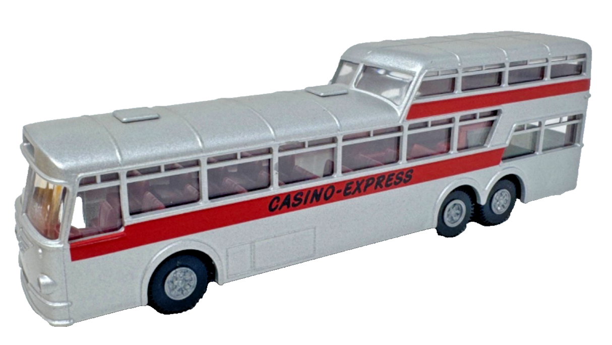 Brekina 1:87 Büssing Anderthalbdecker 1 1/2 Decker Bus Casino Express 1:87 H0 HO Brekina 1:87 Büssing Anderthalbdecker 1 1/2 Decker Bus Casino Express 1:87 H0 HO