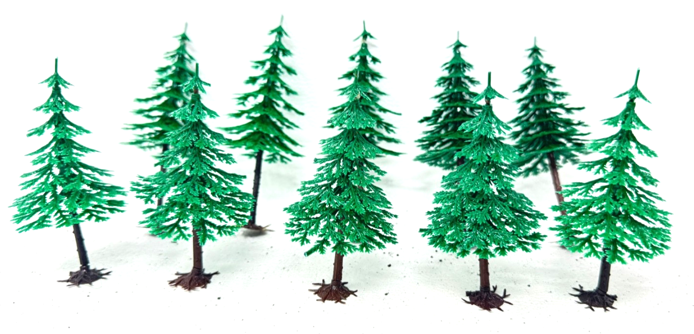 10 Stück Piko VERO Tannen Bäume Modelleisenbahn  Modellbahn Spur N TT H0