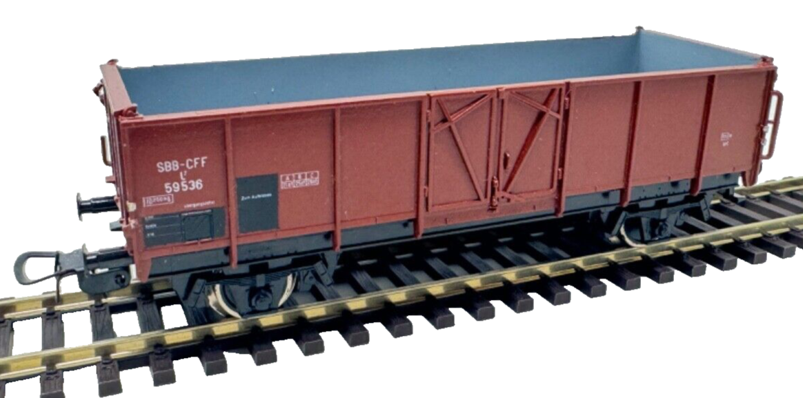 Piko HO offener Güterwagen - 59536 - SBB-CFF - braun - 1:87 H0 HO