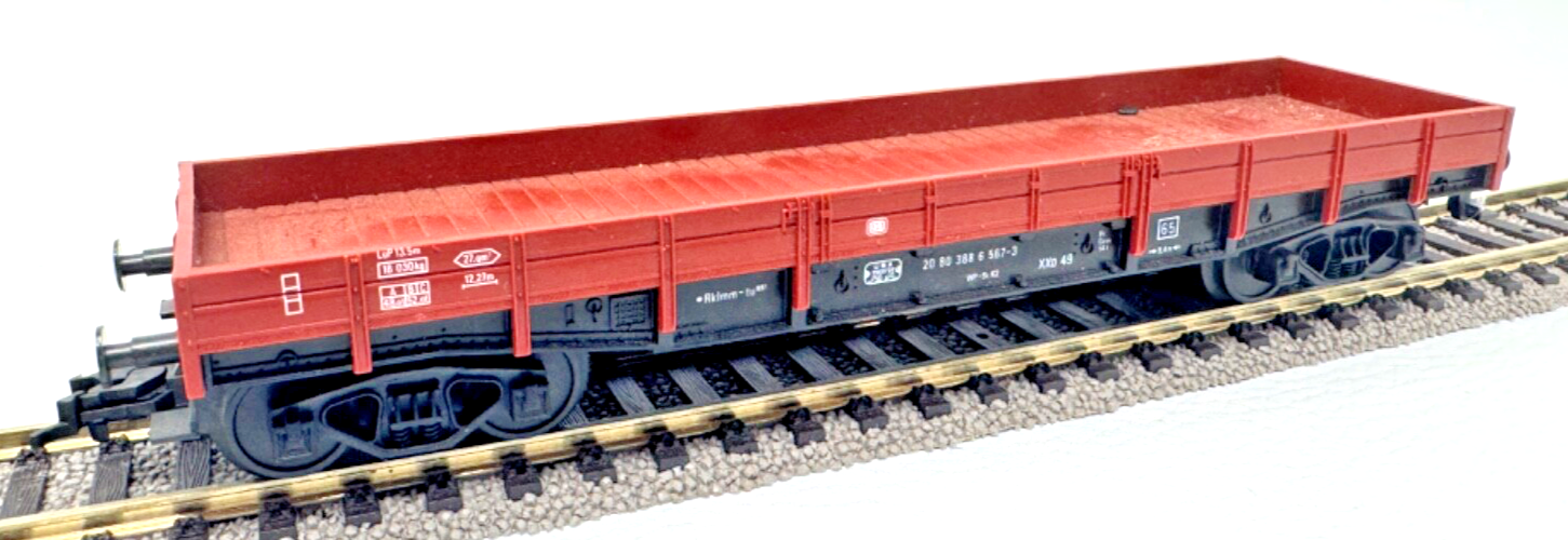 Fleischmann Niederbordwagen  4-achsig - 388 6 567-3 - XX0 49 - DB- HO H0 1:87