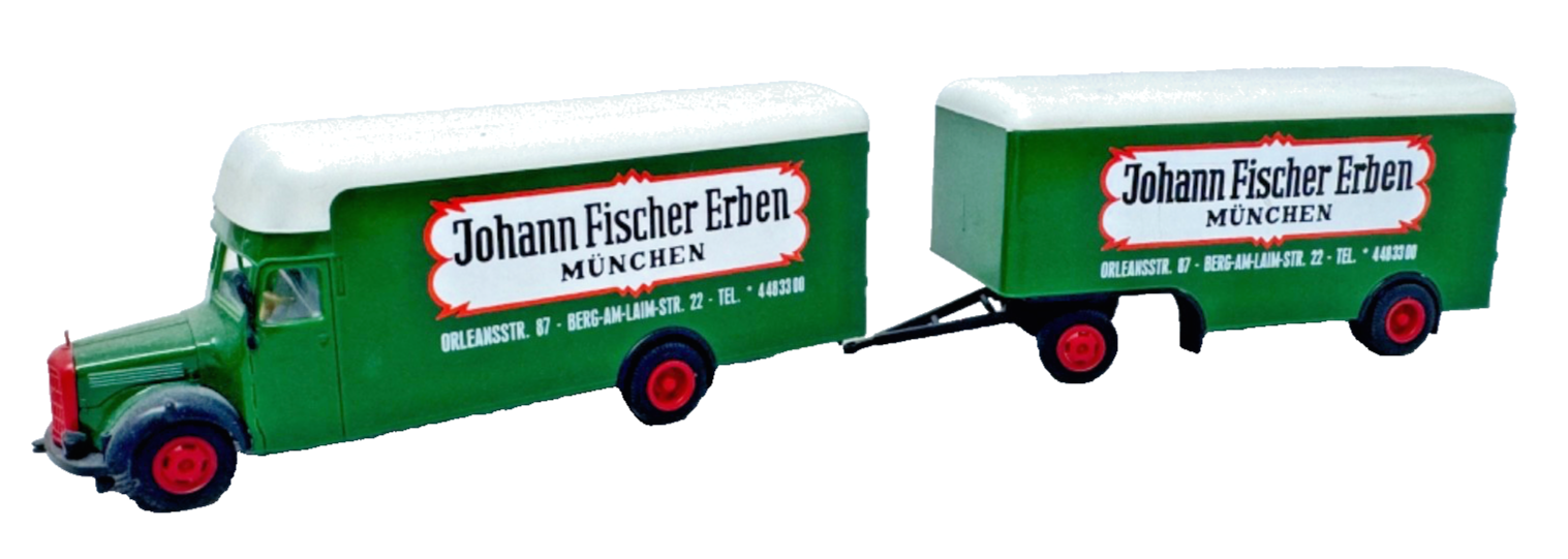Albedo 1:87 Mercedes-Benz L 311 Kofferlastzug Fischer Erben München HO H0 1:87 Albedo 1:87 Mercedes-Benz L 311 Kofferlastzug Fischer Erben München HO H0 1:87