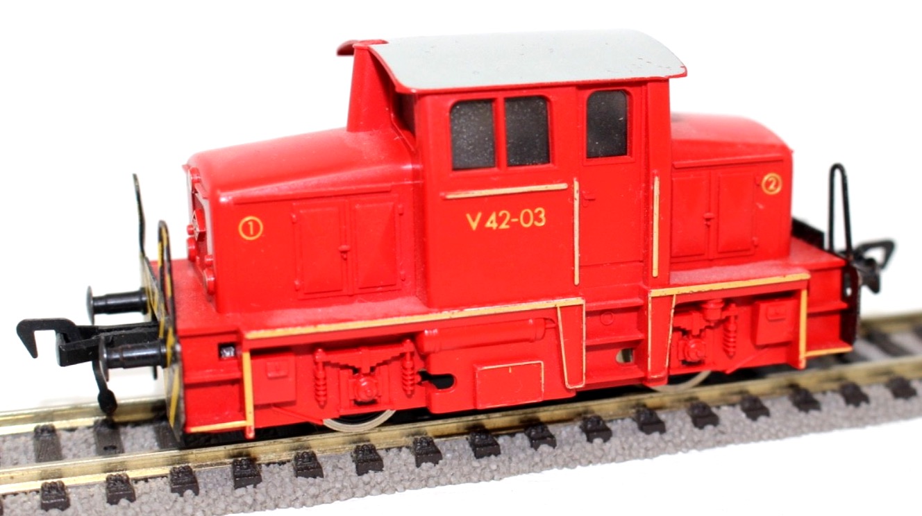 Fleischmann H0 4203 DH Diesellok Industrielok BR V 42-03 - O&K - rot - H0 1:87
