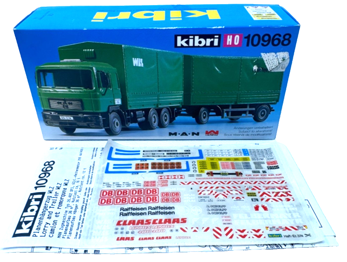 Kibri 10968 MAN 26.402 DFS Planenhängerzug WLZ  - H0 HO 1:87