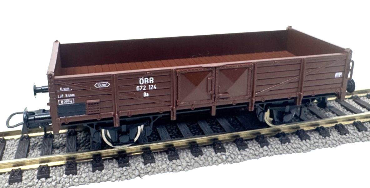 Roco 56160 H0 Niederbordwagen 672 124 0a ÖBB - H0 HO 1:87