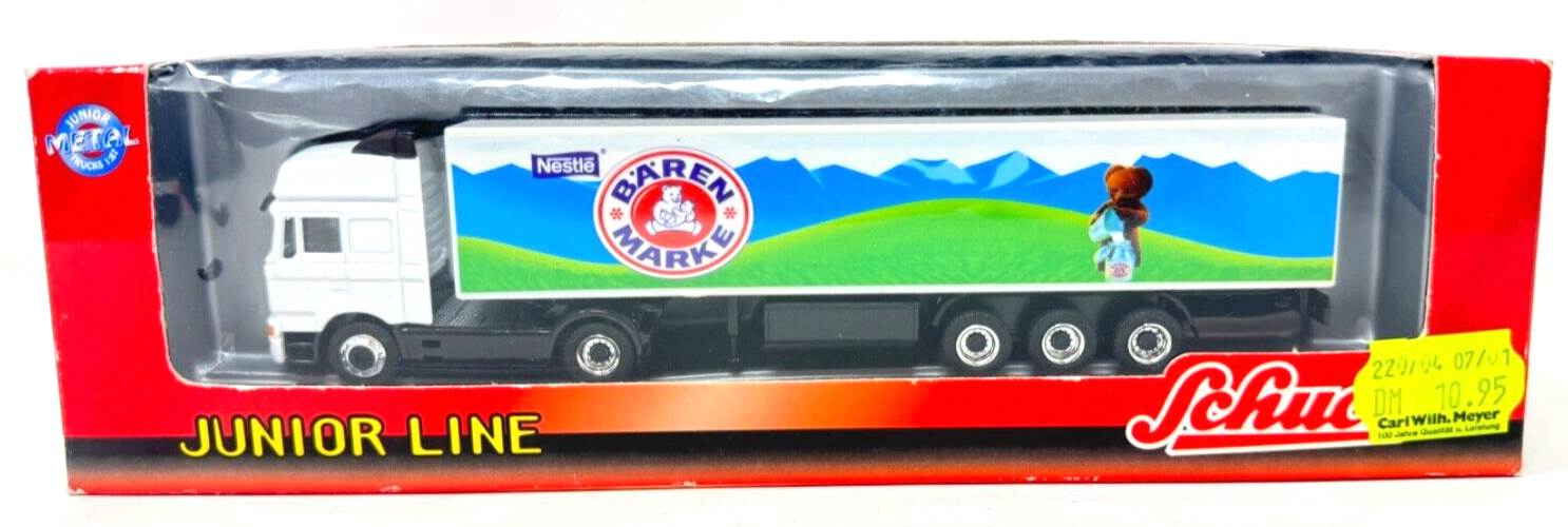 Schuco 23403 LKW MAN F2000 Koffer-Sattelzug Bärenmarke Nestle in OVP 1:87 H0 HO Schuco 23403 LKW MAN F2000 Koffer-Sattelzug Bärenmarke Nestle in OVP 1:87 H0 HO