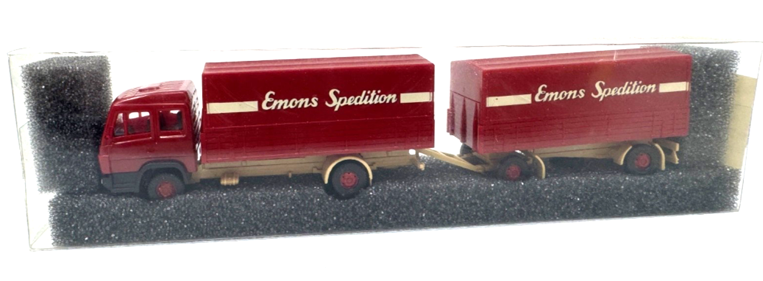 Praline 84102 Merdedes-Benz 1320 Planenhängerzug "Emons Spedition" - HO H0 1:87