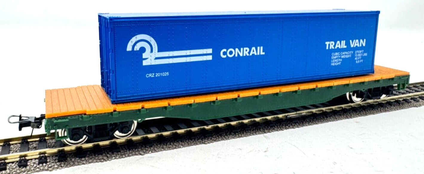 Mehano 4-achsiger Containerwagen "CONRAIL TRAIL VAN" CRZ 201025 DC - 1:87 H0 HO