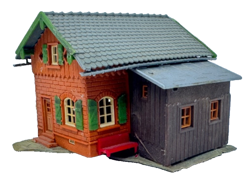 Faller 130/131 Bahnwärterhaus ca. 10 x 8,4 x 7,1 cm  H0 HO 1:87 - für Bastler