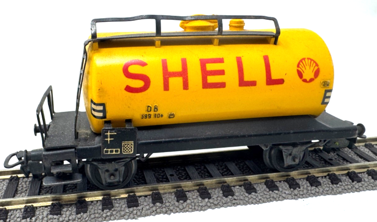 Märklin H0 Kesselwagen mit Bühne Shell - 599 304 DB - Blech - H0 HO 1:87