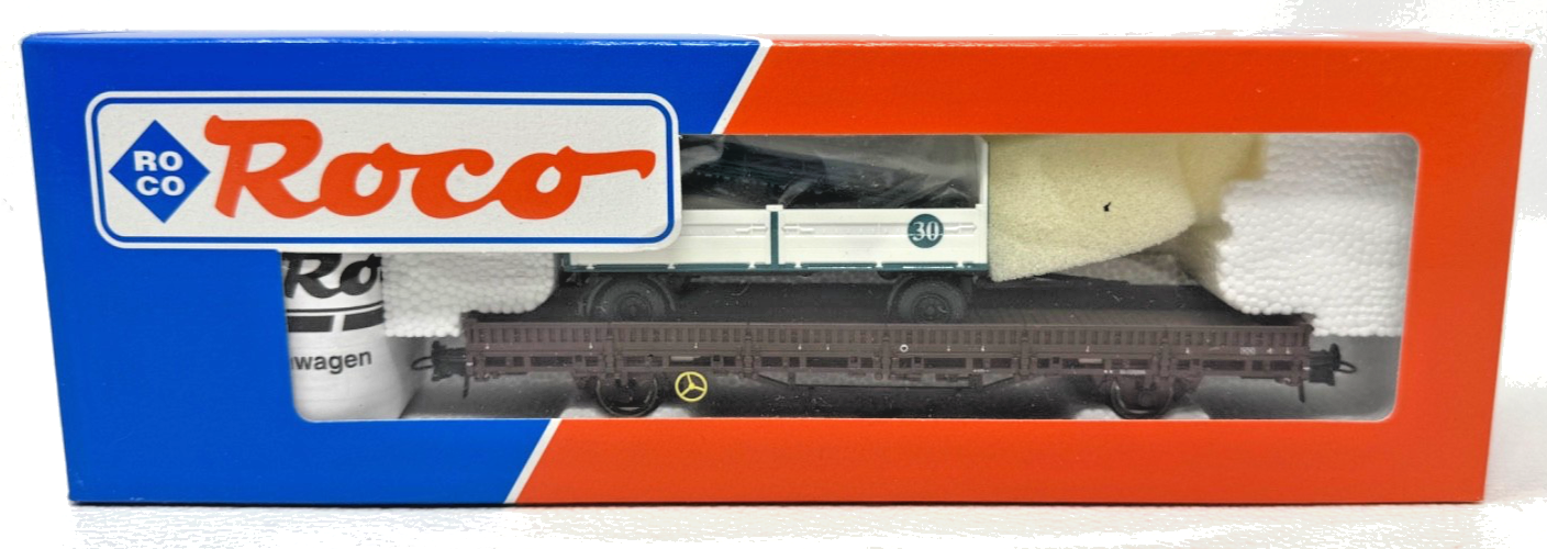 Roco H0 47614 - Rungenwagen mit Zirkuswagen und Ladung - ÖBB - H0 HO 1:87