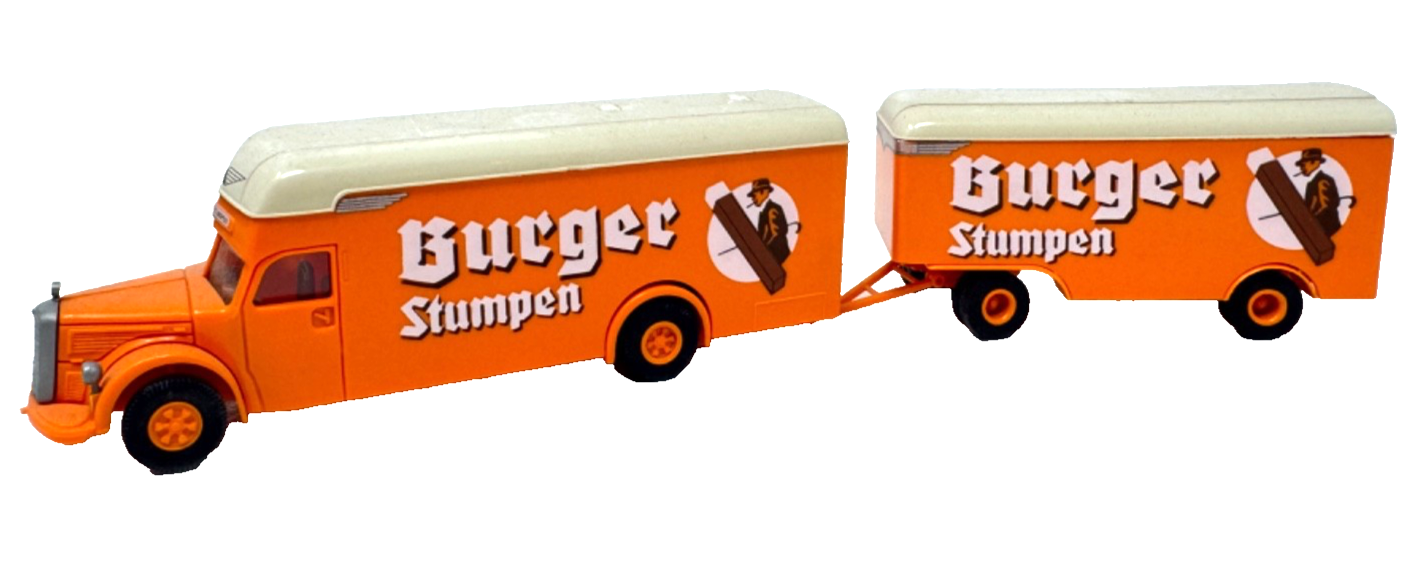 Brekina 1:87 5517 Mercedes Benz Hängerzug Burger Stumpen - 1:87 H0 HO