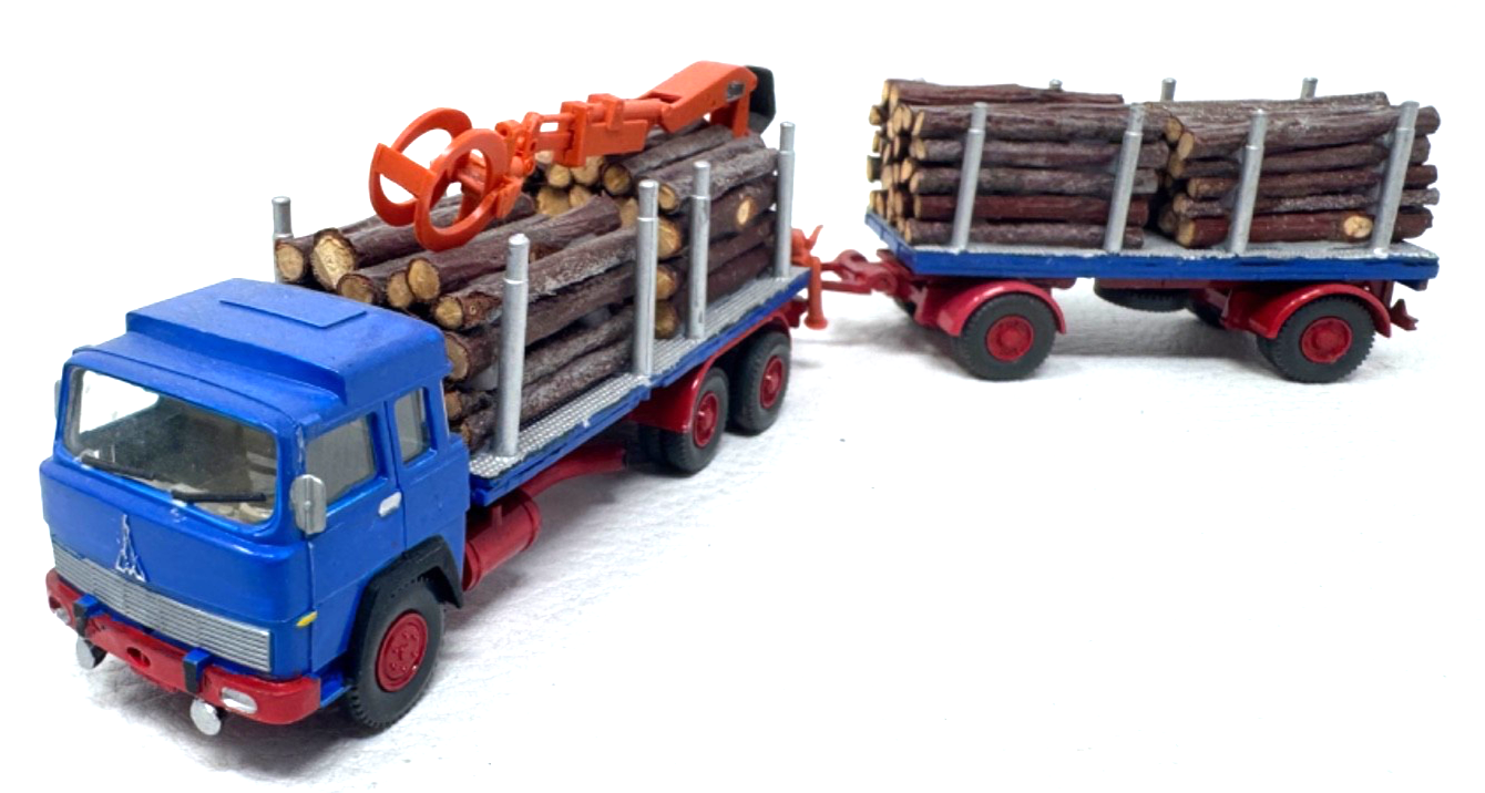 Wiking H0 LKW Magirus Holzlastwagen - Modellauto - Eigenbau ?  - H0 HO 1:87