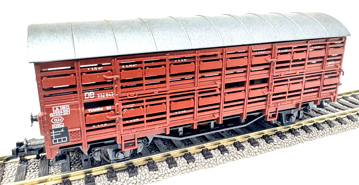 Roco 4308 Güterwagen Verschlagwagen Viehwagen 332 643 - DB - 1:87 H0 HO