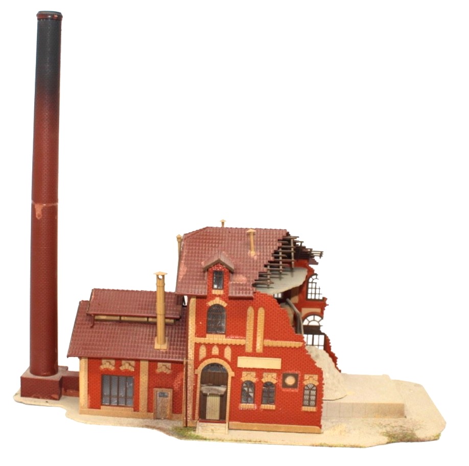 Vollmer H0 45621 Brauerei im Abbruch L 34 x B 14 x H 30 cm - H0 HO 1:87