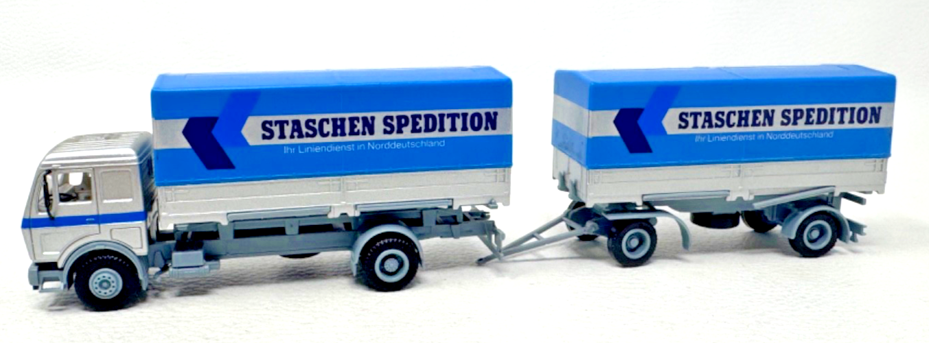 Herpa H0 Mercedes NG Planenhängerzug 2a/2a "Staschen Spedition" H0 H0 1:87