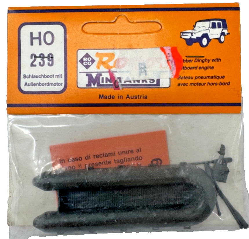 Roco H0 239 Schlauchboot mit Außenbordmotor  H0 HO 1:87 in OVP