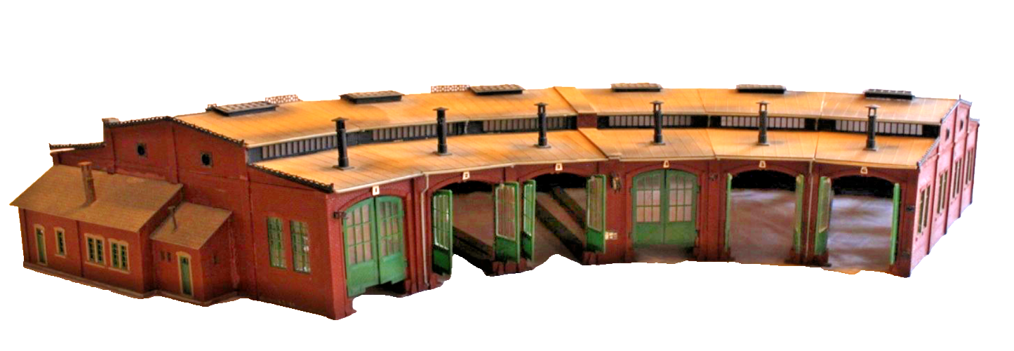 Vollmer 45758 H0 Ringlokschuppen mit Türschließautomatik  1:87 HO H0 für Bastler