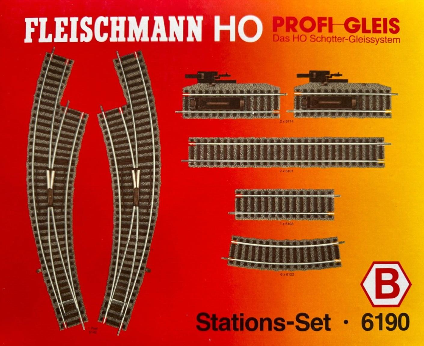 Fleischmann Profi Gleis 6190 - Stations-Set - B - Originalverpackt - 1:87 HO H0 Fleischmann Profi Gleis 6190 - Stations-Set - B - Originalverpackt - 1:87 HO H0