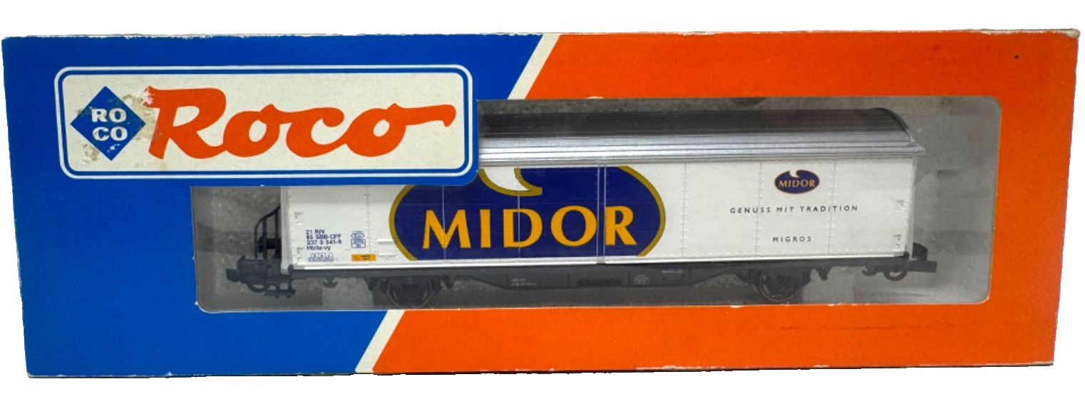 Roco 46603 H0 Schiebewandwagen Midor Migros 237 0 341-9 SBB CFF - H0 HO 1:87 Roco 46603 H0 Schiebewandwagen Midor Migros 237 0 341-9 SBB CFF - H0 HO 1:87