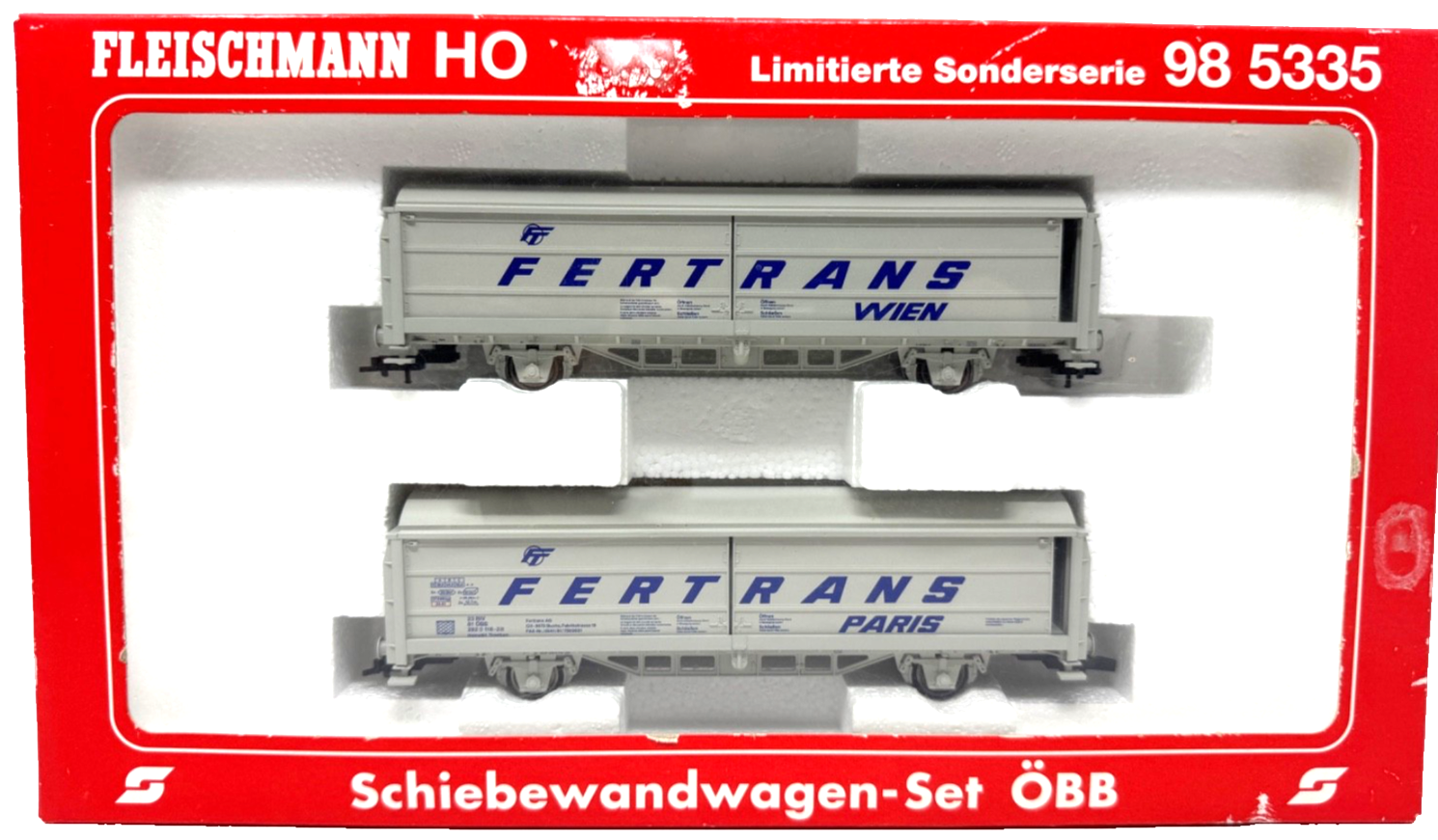 Fleischmann 98 8335K Set Schiebewandwagen "FERTRANS" ÖBB - H0 HO 1:87 mit OVP