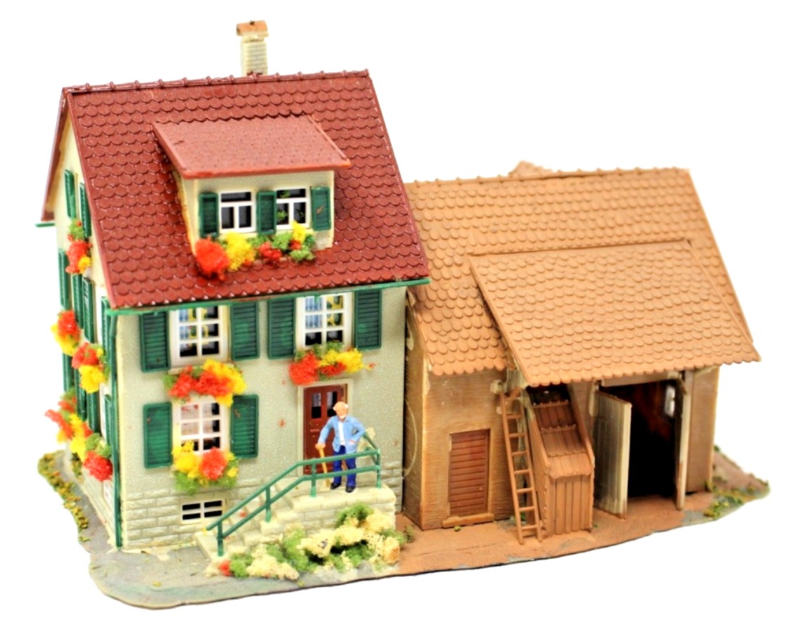 Faller H0 B-276a / 276a Bauernhaus mit Scheune ca. 16 x 9,7 x 10,3 cm H0 HO 1:87