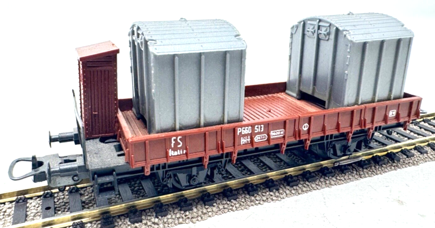 Lima Niederbordwagen FS P 660 513 mit Bremserhaus H0 HO 1:87