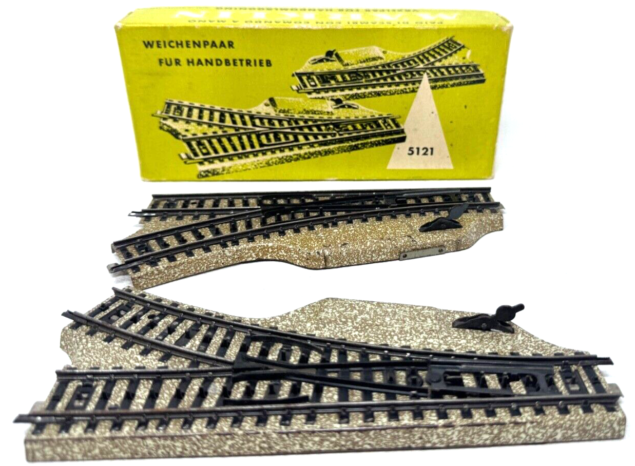 Märklin H0 5121 Weichenpaar für Handbetrieb ( L + R ) - HO H0 1:87