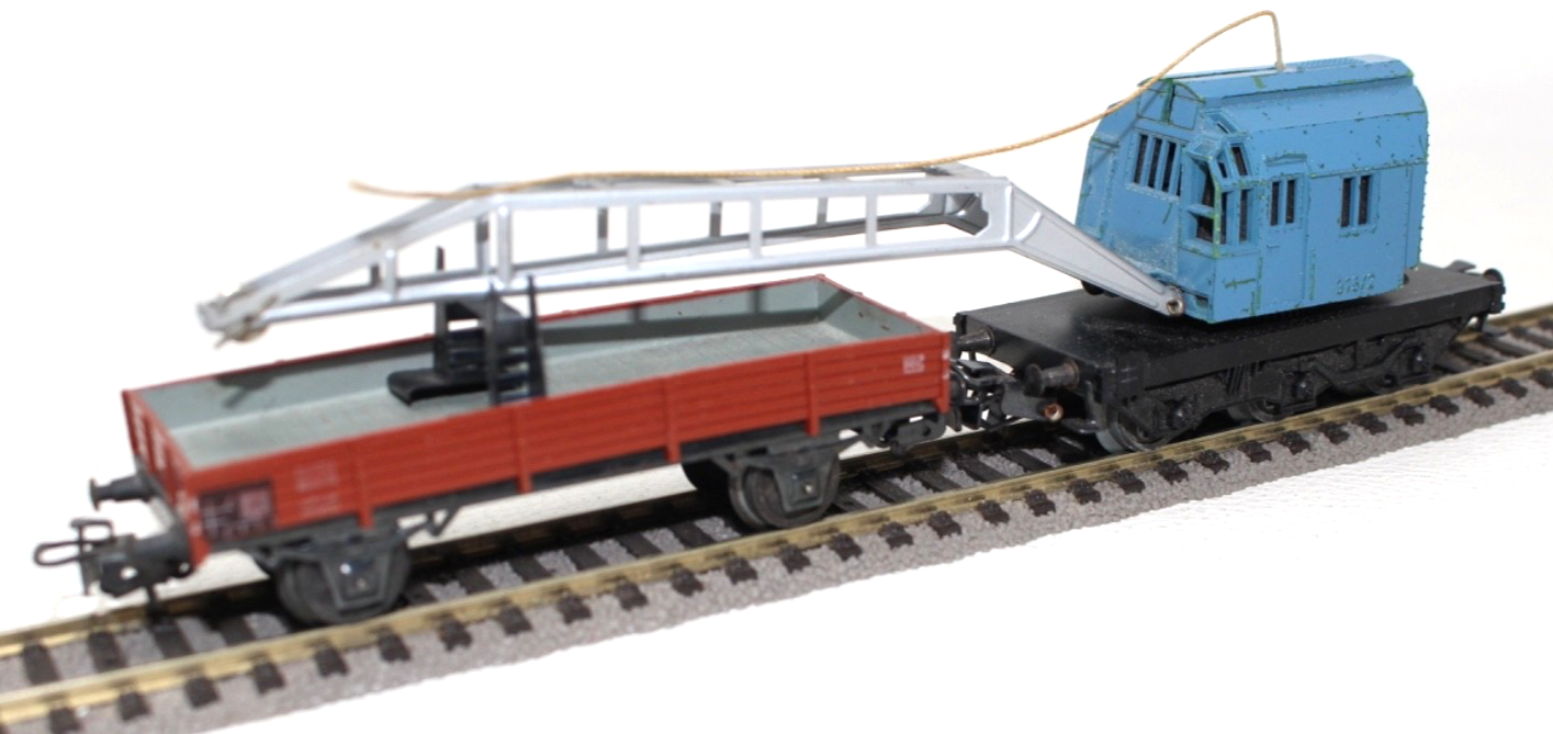 Märklin H0 315/2 Kranwagen u. Niederbordwagen - DB - H0 HO 1:87 für Bastler