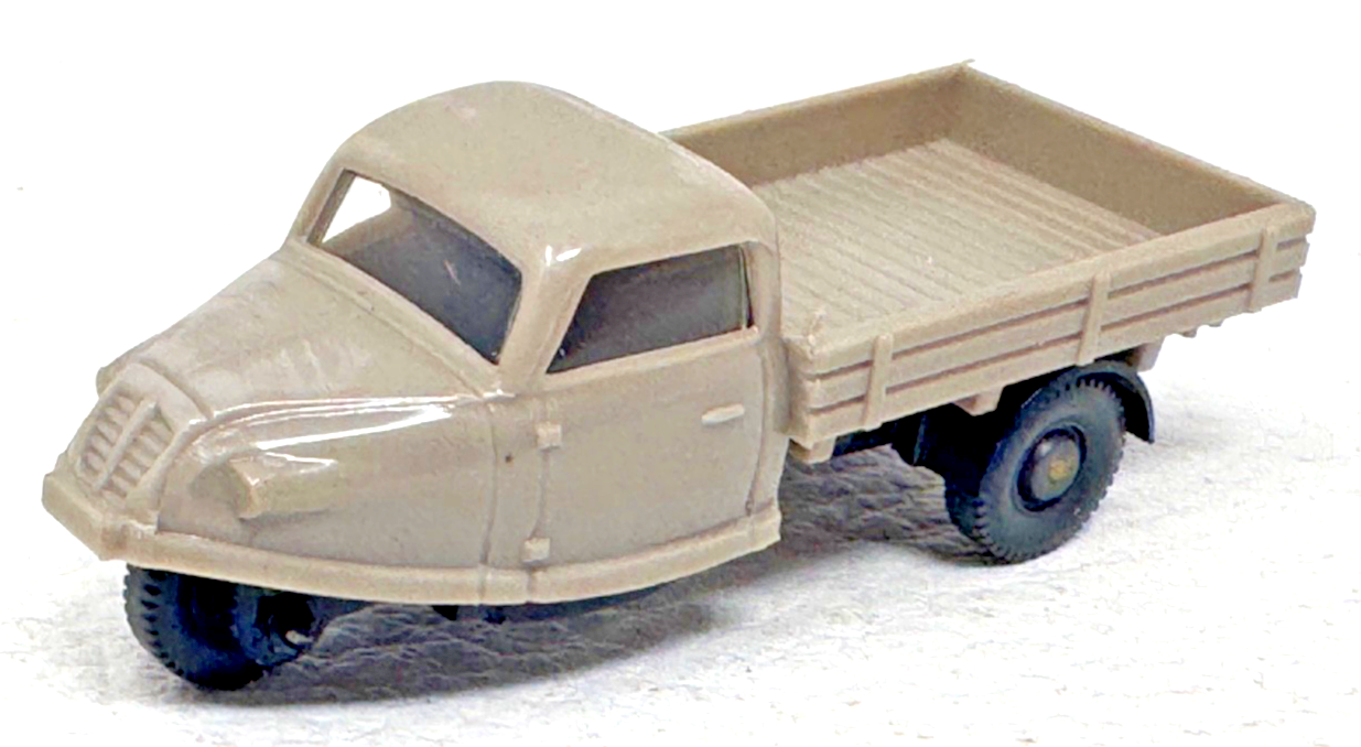 Wiking H0 330 Goli Dreirad Pritsche Lieferwagen - grau / schwarz  H0 HO 1:87