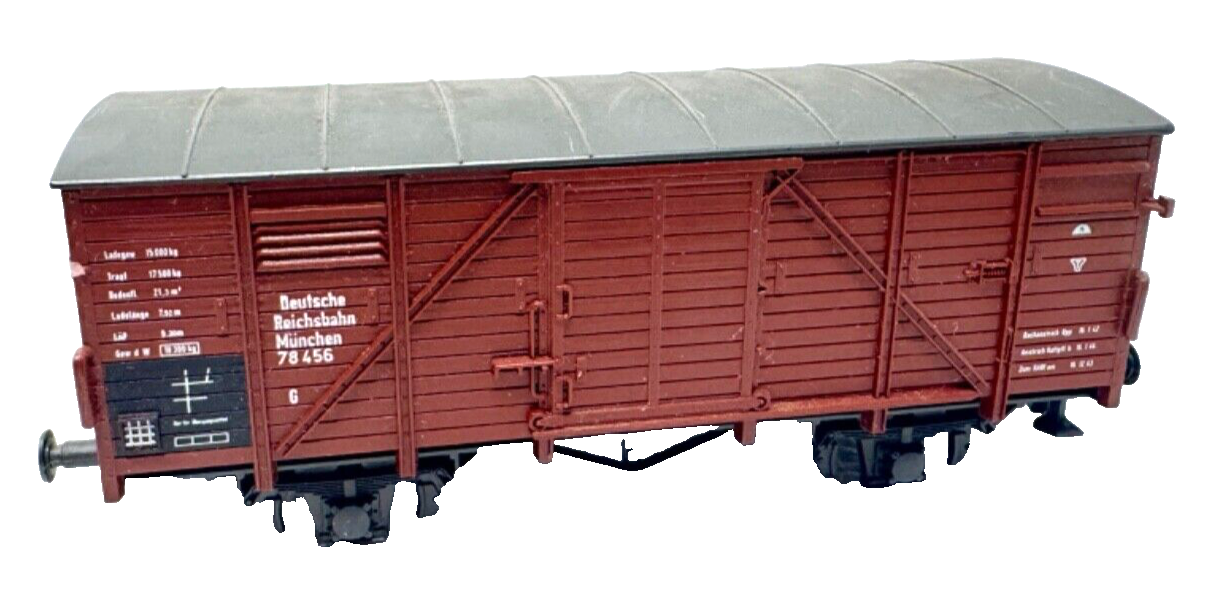 Roco HO Gedeckter Güterwagen 78 456 - Braun - DR München - H0 HO 1:87